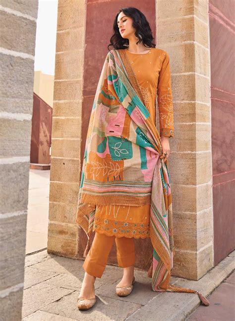 Women's Pure Lawn Cotton Unstitched Salwar Suit Dress Material – Stilento