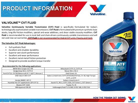 Valvoline Cvt Full Synthetic Automatic Transmission Fluid