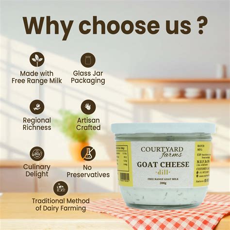 100% Fresh Goat Cheese with Fresh Dill and Herbs – Courtyard Farms