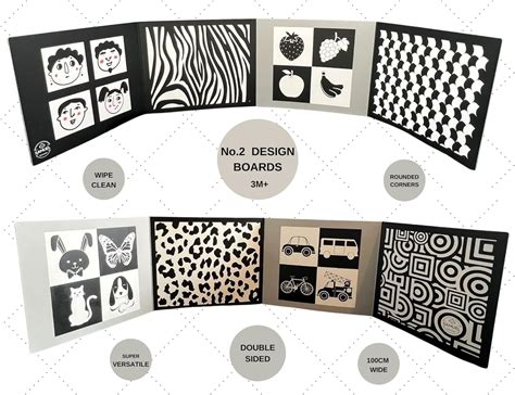 Buy Samuel Sensory 2 Board (4 Sides) Set of Black and White Sensory ...