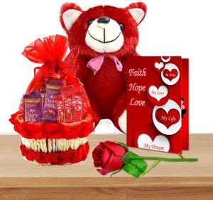 Midiron Romantic Gift Pack | Chocolate Basket Gift Hamper For Valentine ...