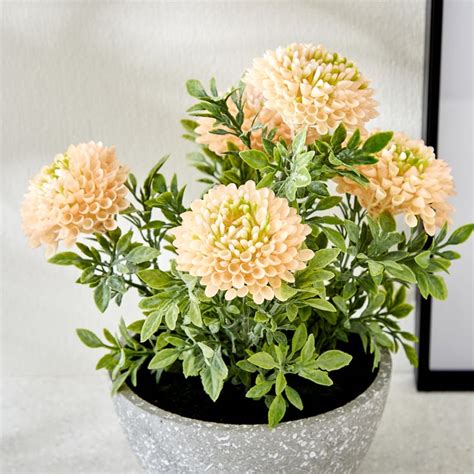 Buy Gloria Bloom Artificial Chrysthemum Flowers in Paper Mache Pot from ...