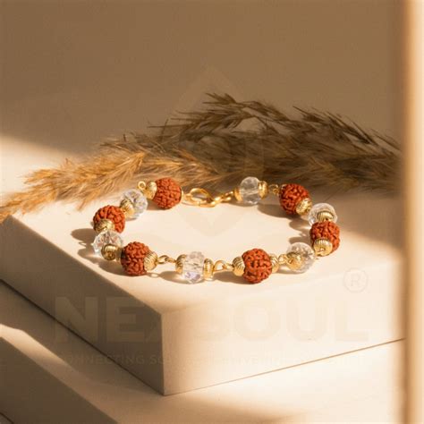 Gold Plated Edge Rudraksha Bracelet – Nexsoul