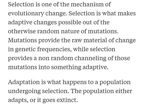what is the role of selection and adaptation in the process of ...