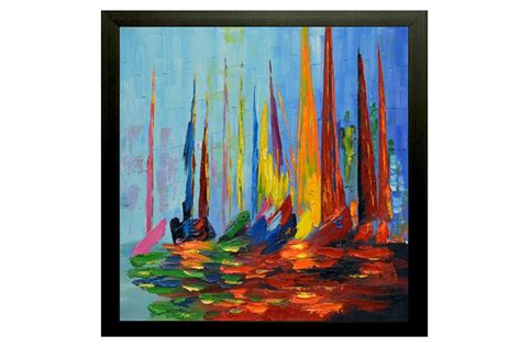 SAF Modern Art Digital Reprint 12 inch x 12 inch Painting (Multicolor ...