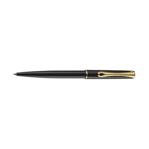Diplomat Traveller Ball Pen - Black Lacquer Gold - EasyFLOW Ink