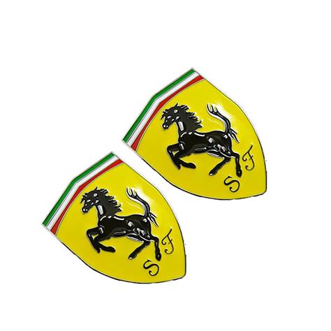Ferrari 3d Car Emblem Badge Abs Logo Sticker Exterior Decals ...