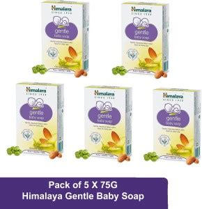 HIMALAYA Gentle Baby Soap Oils of Olive & Almond (Pack of 5 X 75G ...