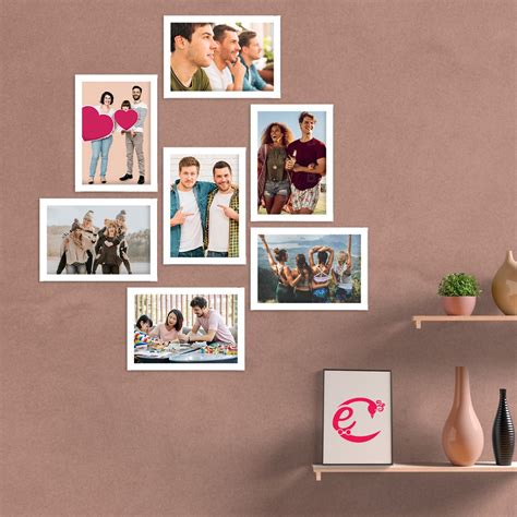 Memory Wall Collage Photo Frame - Set of 7 Photo Frames for 7 Photos of ...