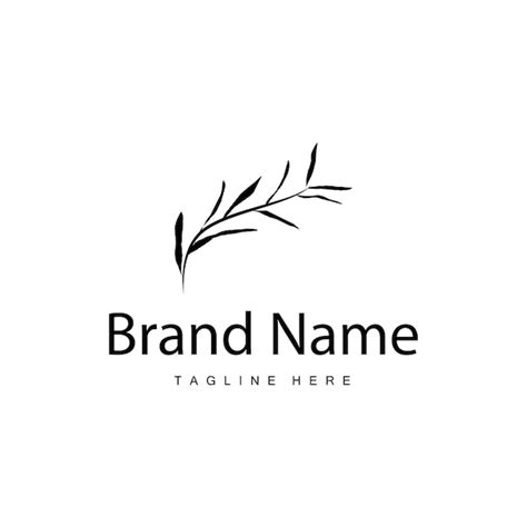 Botanical logo design plant ornament nature plant icon flower leaf line ...