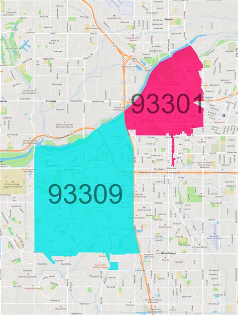 Zip Codes in Bakersfield