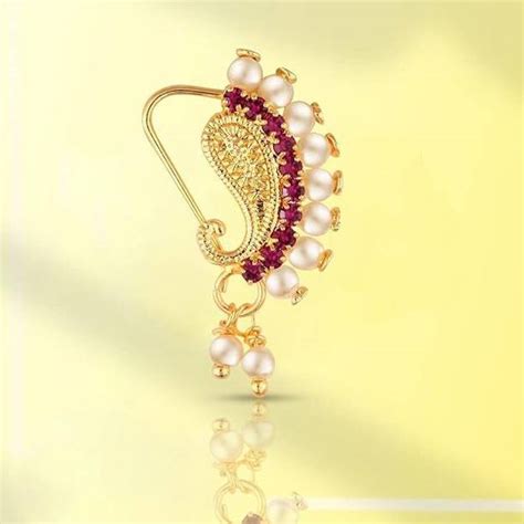 Wedding Gold Nath Design - Buy Wedding Gold Nath Design online at Best ...
