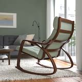 POÄNG rocking-chair, brown/Gunnared light green - IKEA