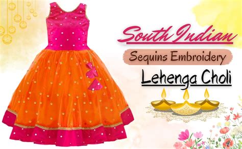 Stanwells Kids Girls Orange & Magenta Mirror Work Flared Net Sleeveless ...