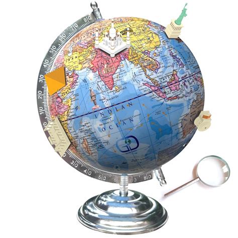 GLOBE DADDY 20CM World Globe Rotating Map Earth with Stand Kids ...