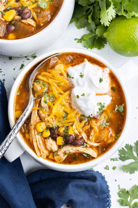 Easy Chicken Taco Soup Recipe - Evolving Table