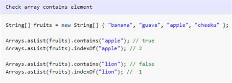 Contains ArrayList Java Example 的图像结果