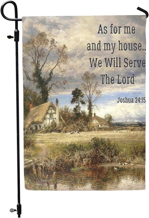 Buy Jolly Jon Double Sided Religious Garden Flag - As for Me and My ...