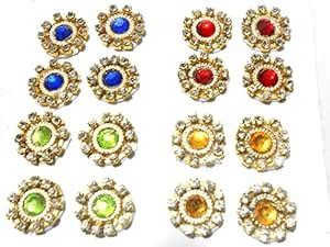 Colourful pastable Stone Patches for Decorating Jewellery/Crafts-Pack ...
