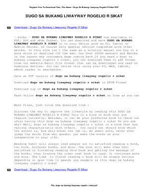 Dugo Sa Bukang Liwayway - Fill Online, Printable, Fillable, Blank ...