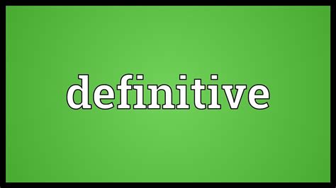 Image result for Definitive Def