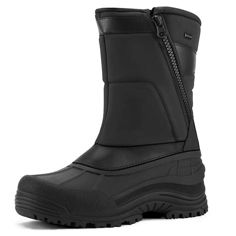 Snapklik.com : Mysoft Mens Winter Snow Boots Mid Calf Waterproof ...