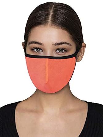 Clovia Reusable 3 Ply Face Mask In Orange-Pack of 1 : Amazon.in: Fashion
