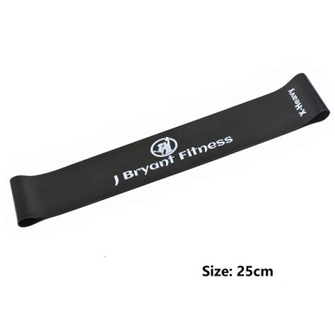 Black Resistance Band 25cm *2 Workout Fitness Gym Equipment Rubber ...