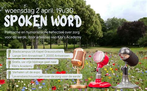 Spoken word avond rond Zorg voor de aarde?!, Universiteit Antwerpen ...