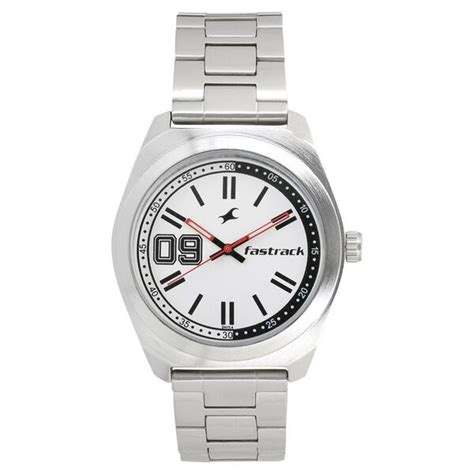 Buy Online Fastrack Varsity Quartz Analog White Dial Stainless Steel ...