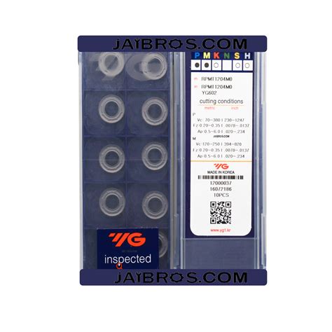 Buy RPMT1204 Bulk Savings Carbide Inserts - YG602 YG1 -Pack 10 – Jaibros
