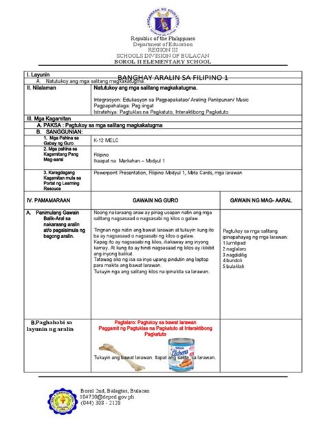 DepEd Learning Program Filipino 的图像结果