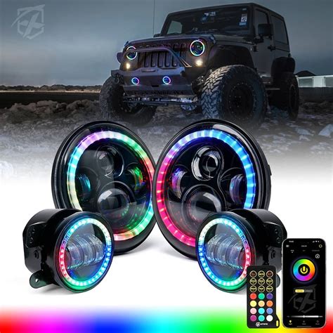 Xprite 7 LED Headlights & 4 Fog Lights Combo with India | Ubuy