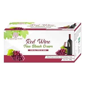 Soundarya Herbs Red Wine Face Bleach Cream for All Skin Types - 300gm ...