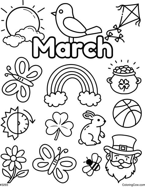 March Coloring Sheet Free Printable
