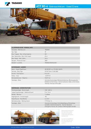 GR-1600XL - TADANO FAUN - PDF Catalogs | Technical Documentation | Brochure