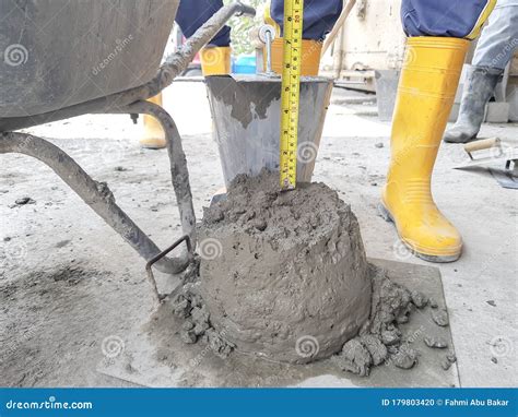 Slump Test for Fresh Concrete Stock Photo - Image of architectural ...