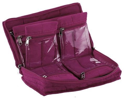 Kuber Industries Embroidery Design Cotton Jewellery Kit, Maroon ...