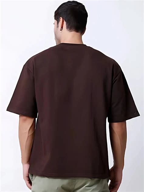 Coffee Plain Oversized T-Shirt for Men – NOOBDE