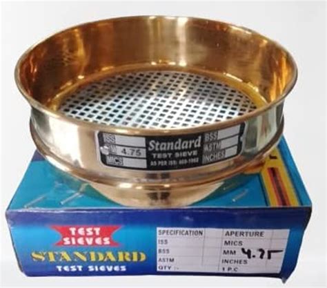 Test Sieve 8 inch (Diameter 200 mm) 4.75 mm Stainless Steel Mesh with ...