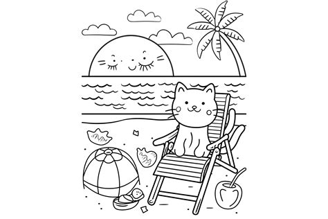 Cute Summer Coloring Pages