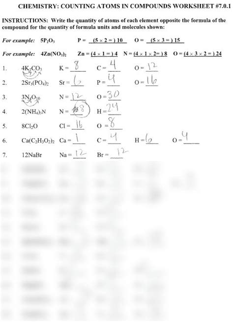 Counting Atoms Worksheet Answer Key 的图像结果