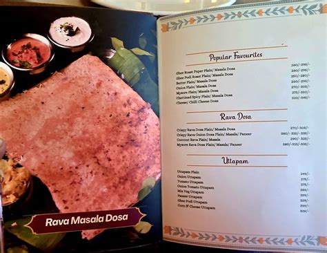 Menu at Dasaprakash - Hauz Khas, New Delhi