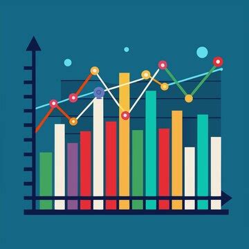 A colorful graph with the word graph on it | Premium AI-generated vector