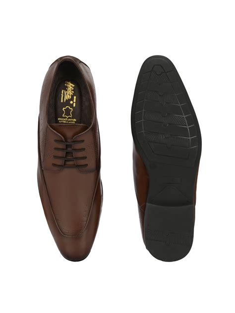Hitz Men's Brown Leather Lace-up Semi-Formal Shoes – Hitz Shoes Online