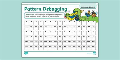 Grade 3 Robotics and Coding Pattern Pattern Debugging