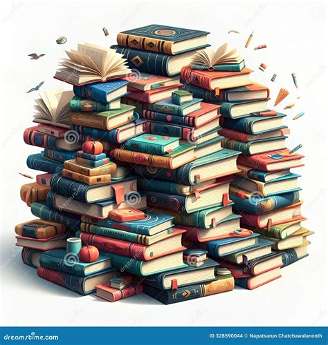 Mountains of Wisdom: a Pile of Knowledge, Generative AI. Stock ...