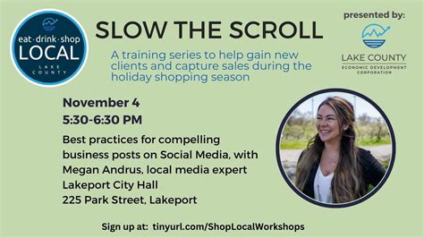SLOW THE SCROLL: Social Media Training for your Business, 225 Park St ...