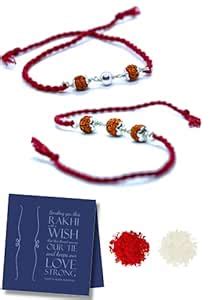 DEVU PARBAT ENTERPRISE Men's Pure Silver Rakhi for Brother ...