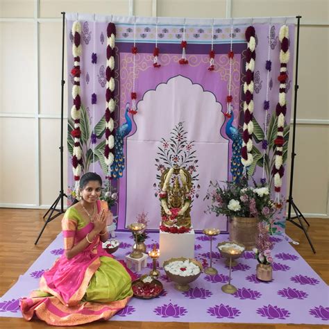 Kalpavriksha Tree With Peacock: Purple - Fabric With Pole Pocket